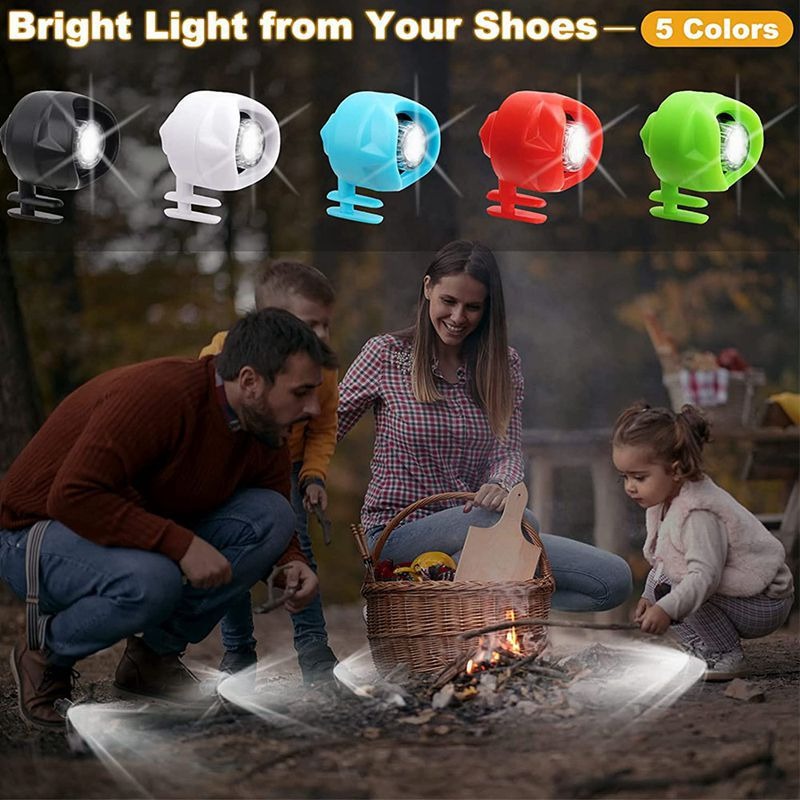 Plastic Rechargeable Headlights for Croc Hole Shoe Light Camping Footstep Shoe Light
