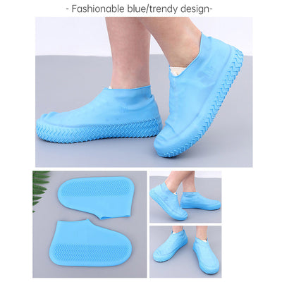 Rain Shoe Covers for Men and Women with Silicone Waterproof, Anti Slip, and Wear-Resistant Soles for Children's Rain Boots