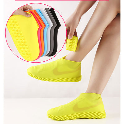 Rain Shoe Covers for Men and Women with Silicone Waterproof, Anti Slip, and Wear-Resistant Soles for Children's Rain Boots