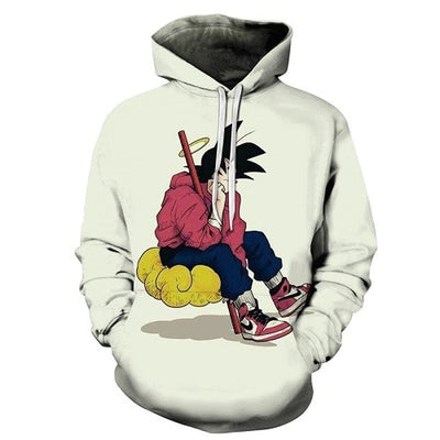 Cartoon hoodie seven dragon ball Z pocket hooded sweatshirt sleeves for men and women wearing